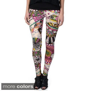 Hailey Jeans Co. Junior's Soft Patterned Leggings-Image