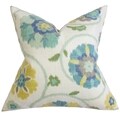 Tarian Floral Down Fill Throw Pillow Blue