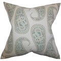 Amahl Paisley Down Fill Throw Pillow Blue