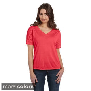 Women's Flowy V-neck T-shirt-Image