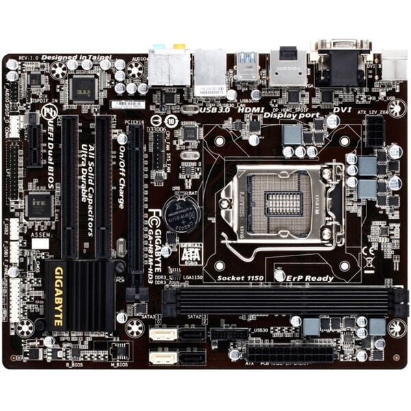 Gigabyte Ultra Durable 4 Plus GA-H81M-HD3 Desktop Motherboard - Intel