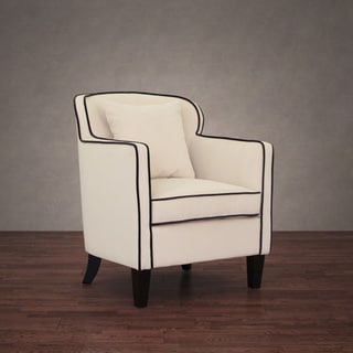 ( ._.) Broadway Cream Velvet Arm Chair