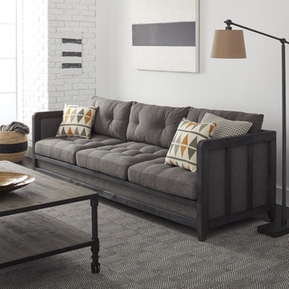 Low Price Creston 94-inch Smoke Linen Sofa