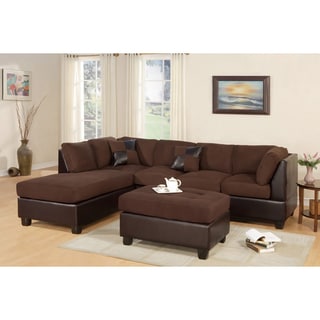 Buy Cheap Montpellier Dual-tone Sectional Sofa Set with Matching Ottoman