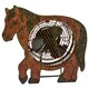 Horse Wood Figurine Fan