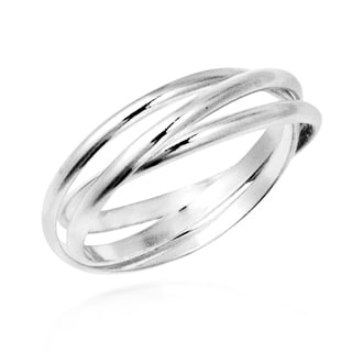 Interconnected Trinity Band Sterling Silver Ring (Thailand) Today: 29 ...