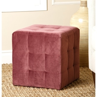 ABBYSON LIVING Purple Davis Tufted Velvet Ottoman