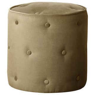 ABBYSON LIVING Green Portman Tufted Velvet Ottoman