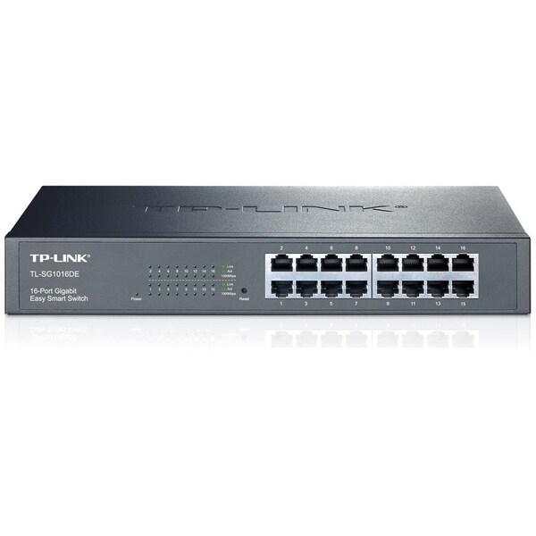 TP-LINK TL-SG1016DE 16-Port Gigabit Easy Smart Switch, 16 10/100/1000