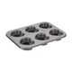 Cake Boss Novelty Grey Nonstick Bakeware 6-Cup Heart Cakelette Pan