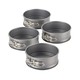 Cake Boss Novelty Bakeware 4-piece Grey Nonstick Mini Springform Pan Set