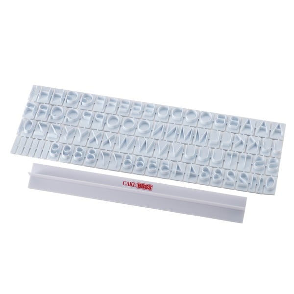 Cake Boss White Decorating Tools Letter and Number Fondant Stamp Set