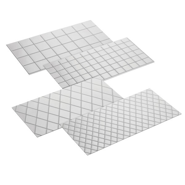 Cake Boss Decorating Tools 4-piece Clear Quilted Fondant Imprint Mat Set