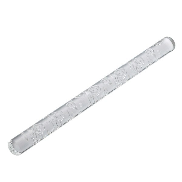 Cake Boss Decorating Tools 13" Acrylic Fondant Rolling Pin with Flower and Dot Pattern