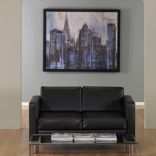 Great Prices Pacific Black Faux Leather Loveseat