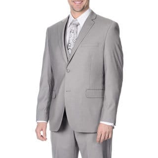 Caravelli Men's Slim Fit Light Grey Vested Suit-Image