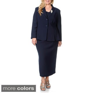 Giovanna Signature Women's Plus-size 2-piece Skirt Suit