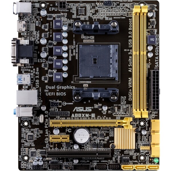Asus A88XM-E Desktop Motherboard - AMD A88X Chipset - Socket FM2+
