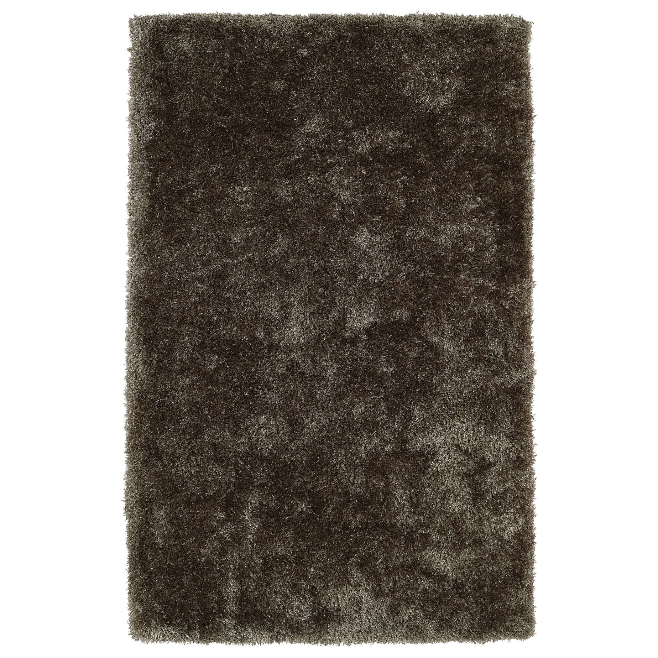 Hand tufted Silky Shag Light Brown Rug (8 X 10)