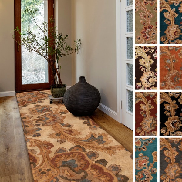 Handtufted Wool Transitional Paisley Runner Rug (2'6 x 8') 16247467