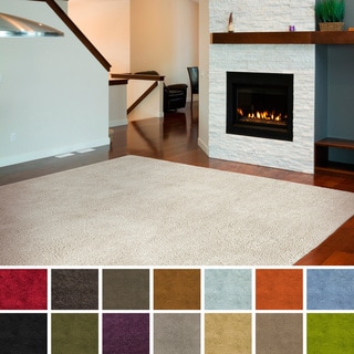 Price Aquify Hand Woven Bella New Zealand Felted Wool Shag Area Rug (8' Sqaure)