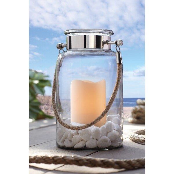 Order Home Collection Nautical Glass Lantern Overstock Shopping