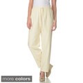 La Cera Women's Silk Wide-leg Pants