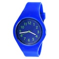 Pop Kids' Round Rubber Navy Blue Sport Watch