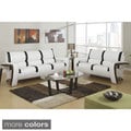 review detail Lanza 2 pieces Sofa Set Upholstered in Bonded Leather