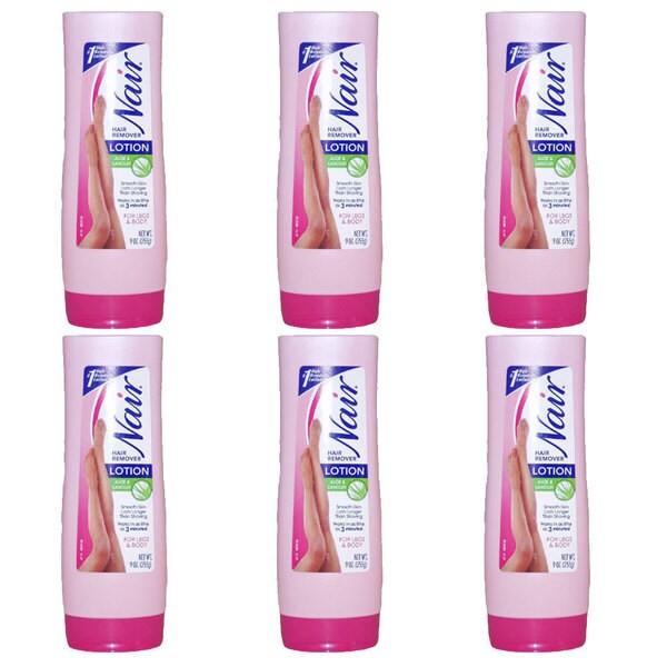 Nair Aloe Lanolin For Legs 9-ounce Hair Removal Lotion (Pack of 6)