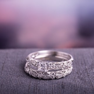 CT Diamond TW Bridal Set Ring Silver GH I2;I3