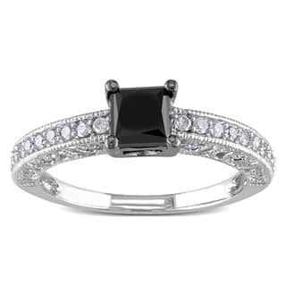 Black diamond engagement rings miadora
