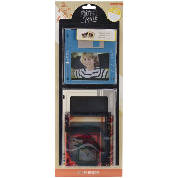 Boys Rule Photo Overlays 2.5"X2.5" To 4"X6" 10/Pkg