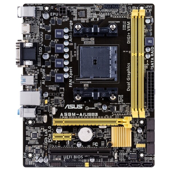 Asus A58M-A/USB3 Desktop Motherboard - AMD A58 Chipset - Socket FM2+
