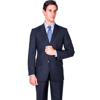 Black Stripe Two-button Modern Fit Suit-Image