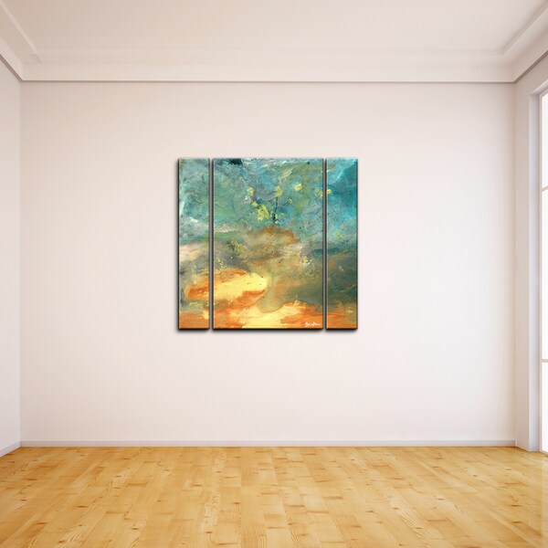 Ready2HangArt 'Abstract Landscape' 3piece Canvas Wall Art 16260046
