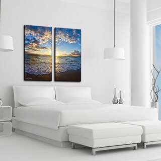 Best Shopping Christopher Doherty 'Sun and Sea' 2-piece Canvas Wall Art