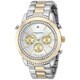 Vernier Paris Women's Genuine Diamond Swiss Quartz Two-tone Goldplated Bracelet Watch