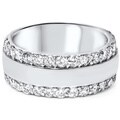 14k White Gold 2 3/4ct TDW Diamond Double Row Band (G-H, I1-I2)