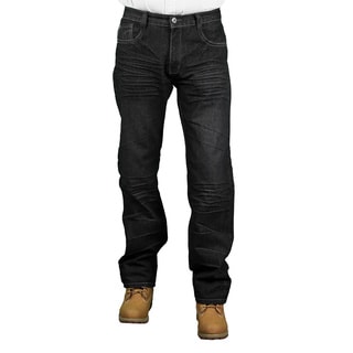 MO7 Men's Black Modern Straight Fit Fashion Jeans-Image