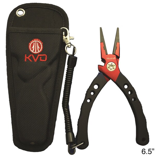Mustad KVD Aluminum Pliers w/ Nylon Belt Holster 16260565 Overstock