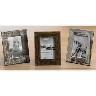Antiqued Handcrafted Weathered Wooden Family Album Picture Frame Coat 