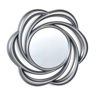 Low Price Elements 24-inch Silver Floral Swirl Mirror