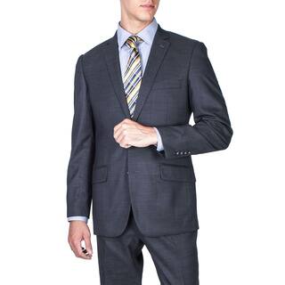 Men's Slim Fit Midnight Blue 2-button Wool Suit-Image