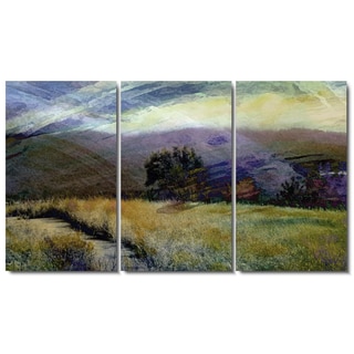 Buy Online Studio Works Modern 'Sonoma Meadow Tryptic' Fine Art Gallery Wrapped Canvas
