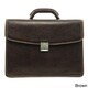 Tony Perotti Men's Italian Bull Leather Tuscany Triple Compartment Leather Laptop Briefcase
