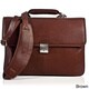 Tony Perotti Men's Italian Cow Leather Verona Traditional Triple Compartment Laptop Leather Flap-over Briefcase
