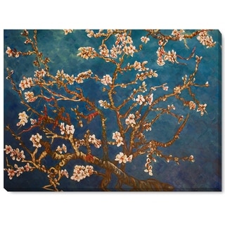 Great Prices Vincent Van Gogh 'Branches of an Almond Tree in Blossom' Hand Painted Framed Canvas Art
