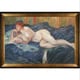 La Pastiche Henri De Toulouse Lautrec Reclining Nude Hand Painted