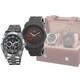 Joshua & Sons Men's Japanese Quartz Multifunction Strap/Bracelet Watch Set